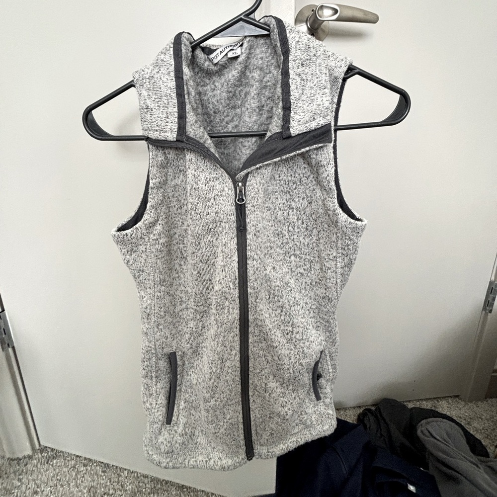 Port Authority Light Gray Fleece Vest